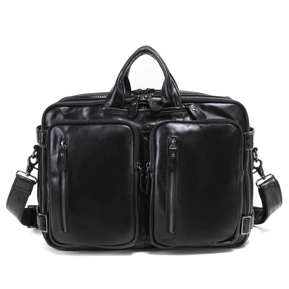 

American Luxury 100% Cow Genuine Leather Business Men's Briefcase Male Shoulder Bag Real Leather Men Alligator Tote Computer Bag