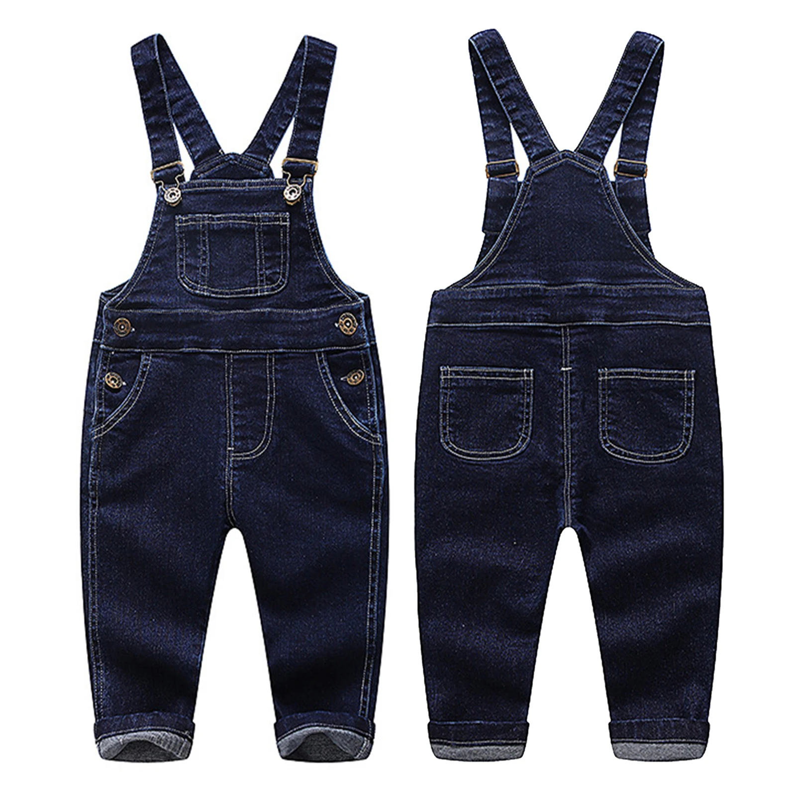 

Детский джинсовый комбинезон KIDSCOOL для маленьких девочек и мальчиков, повседневный комбинезон из денима, брюки, комбинезон