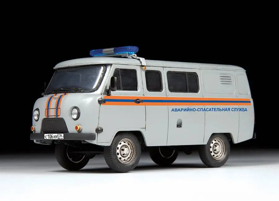 Сборная модель Уаз 3909 аварийно-спасательная служба Звезда 43002 | Игрушки и хобби