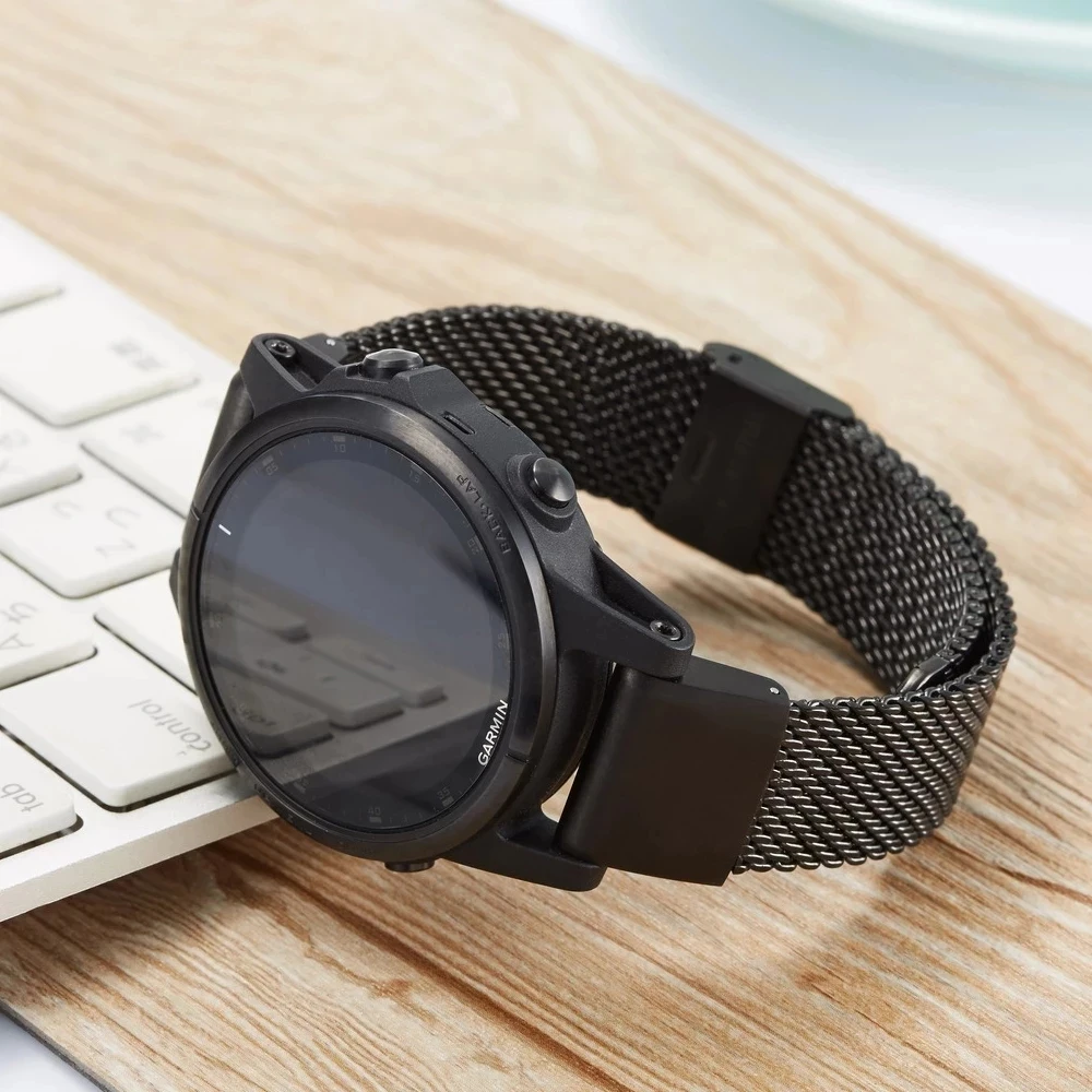 Ремешок из нержавеющей стали для Garmin Fenix 7 7X 7S 6S 6X 6 Pro 5X 5 5S 22 мм металлический
