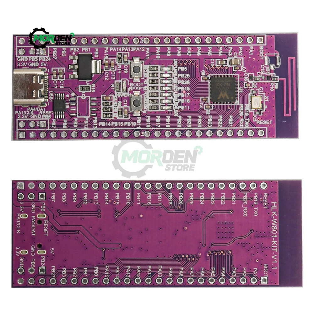W801 плата микроконтроллера 32 бит WiFi Bluetooth-совместимая Двухрежимная SoC макетная IoT