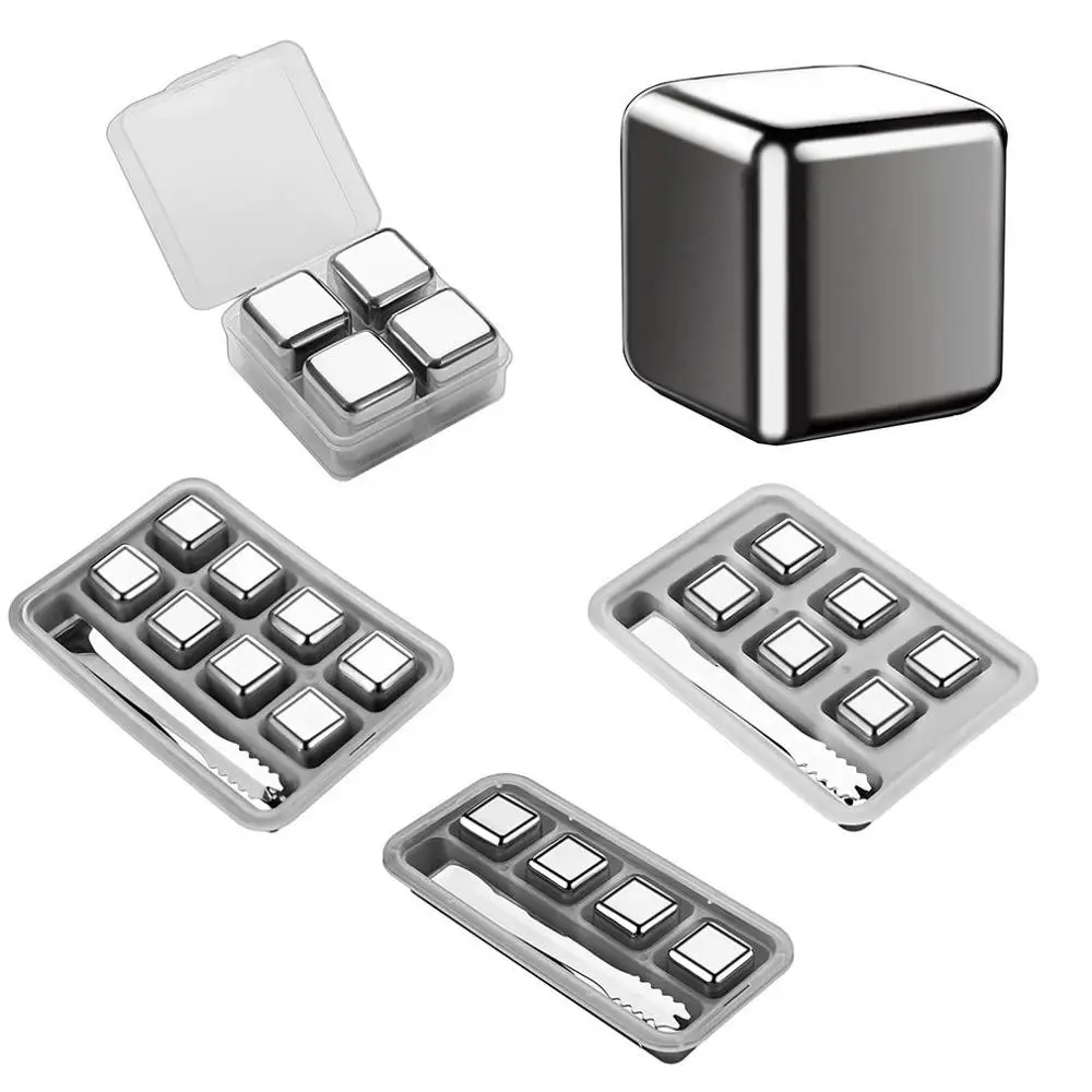 Кубик льда из нержавеющей стали 304 кубик замороженные напитки металлический