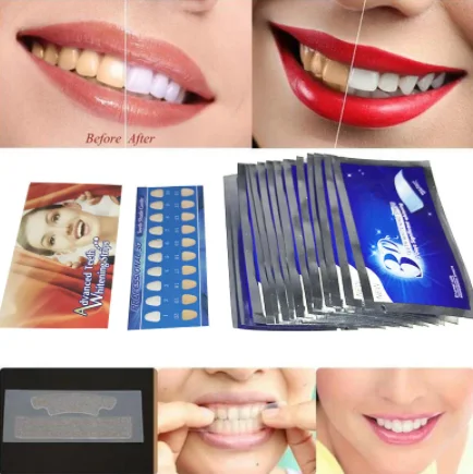 

Полоски гелевые для отбеливания зубов, двойные эластичные для гигиены полости рта, инструменты для отбеливания зубов, 28 шт./14 пар