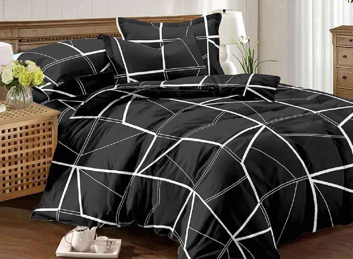 Постельное бельё Макосатин печатный Geo размер 1 5 спальный 2-х Евро | Дом и сад