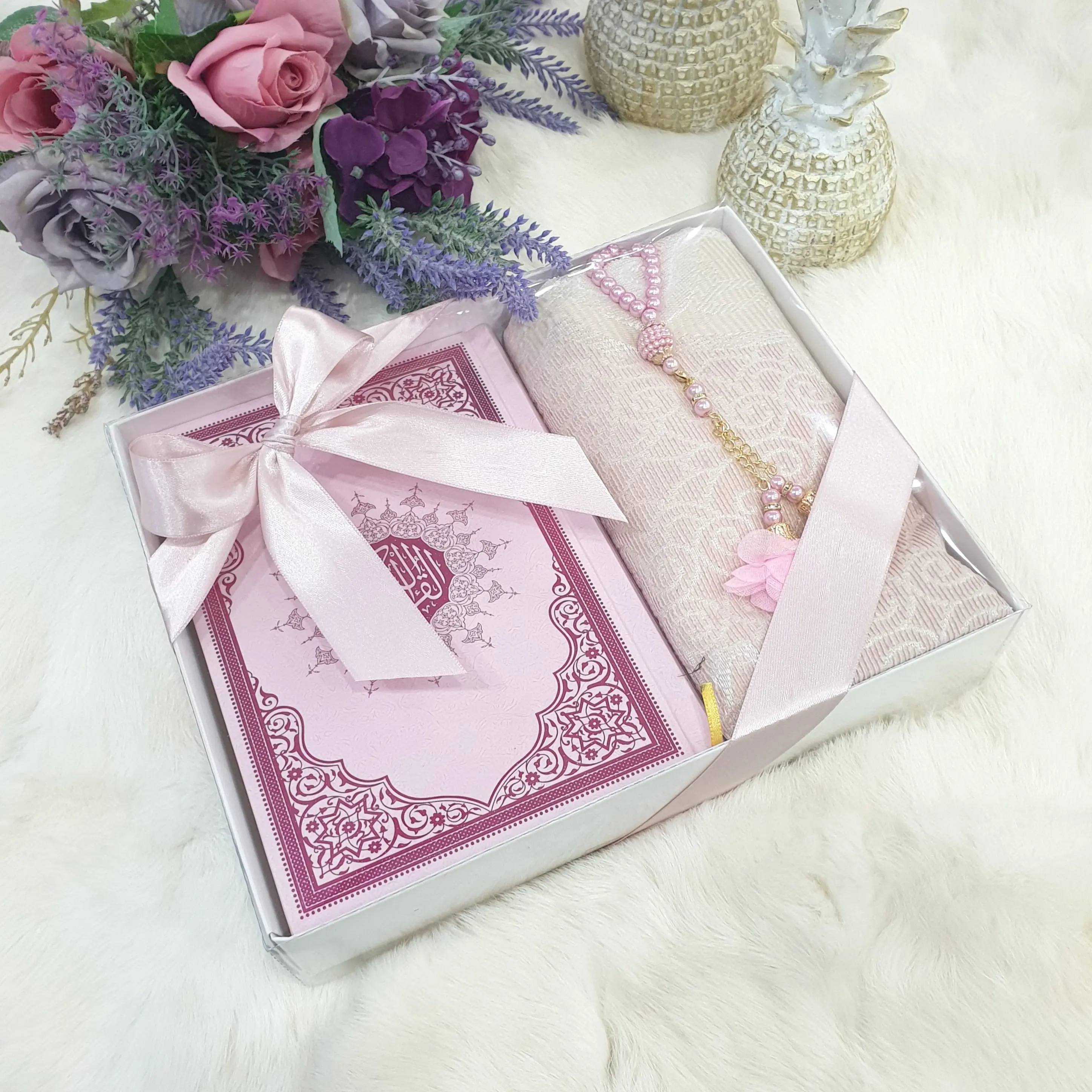 

Bade chain pink muslim gift muslim prayer rugs islamic gift rugs baskets muslim hadiat free shippeng