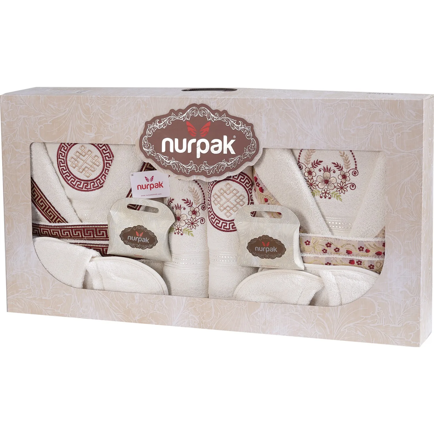 Семья свободный комплект для девочек 100 из хлопка крема бордовый (16 шт.) хлопок