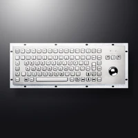 customizer ip65 waterproof kiosk 89 keys stainless steel industrial keyboard with trackball
