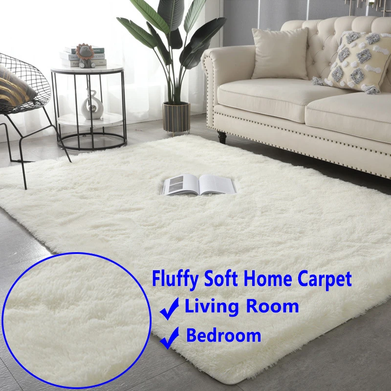 

Large Rugs for Modern Living Room Long Hair Lounge Carpet In The Bedroom Furry Decoration Nordic Fluffy Floor Bedside Mats