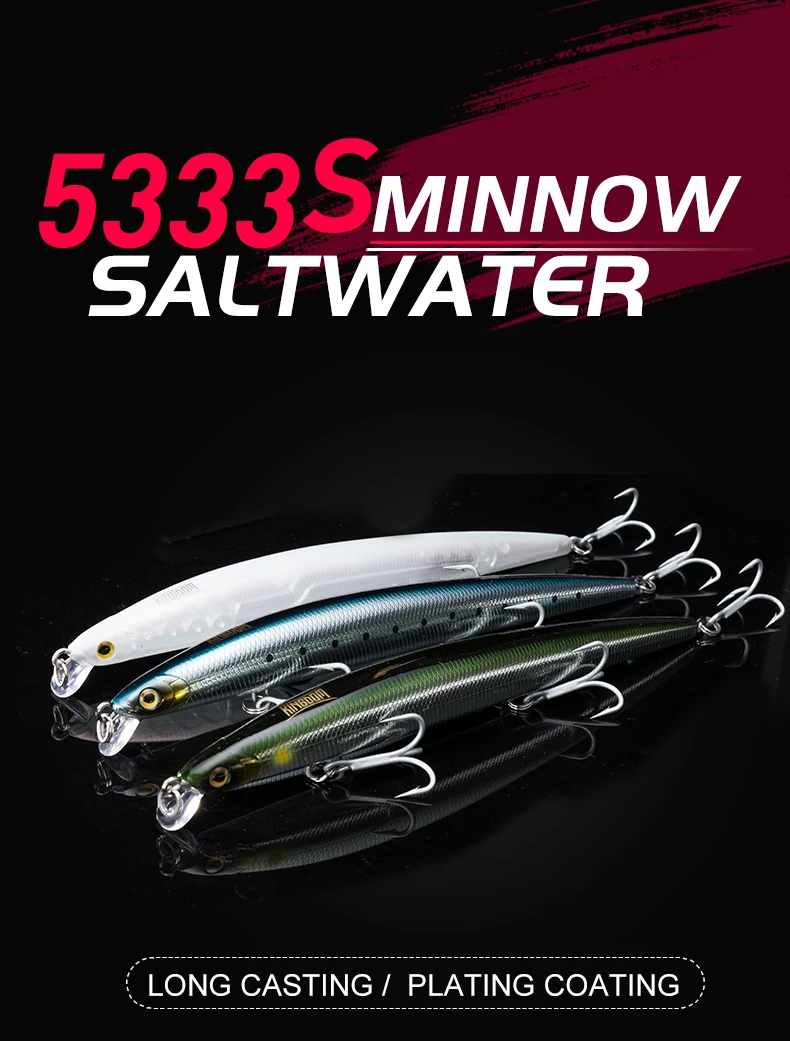 Kingdom Fishing Приманка для морской рыбалки приманка Джеркбейт 180 мм 29 г/33 г плавающий медленно тонущий воблер для мелкой рыбы шесть цветов Модель 5333-S