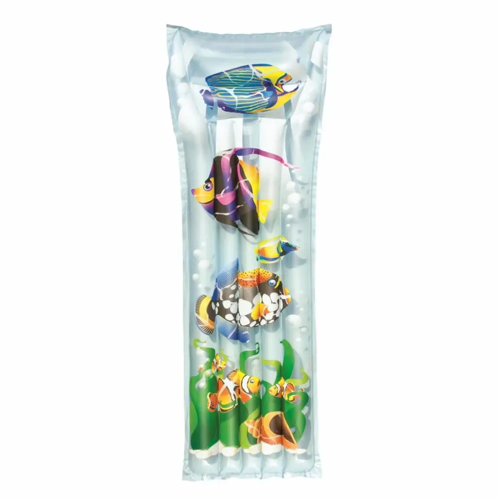 Пляжный матрас одноместный 183х69 см Тропические рыбки арт. 44035 | Спорт и