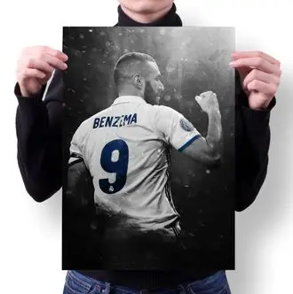 Плакат Бензема Карим Benzema Karim №9 А4 | Дом и сад