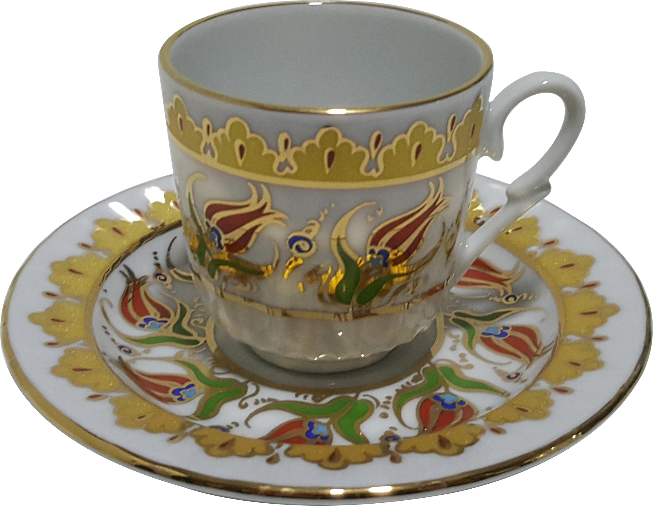 

6x2 Gilded Porcelain Coffee Cup and Saucer Set , Coffee Mug, Mug, Coffee Cup Set, Cup, Cups and Saucers, Coffee ware, Table Ware