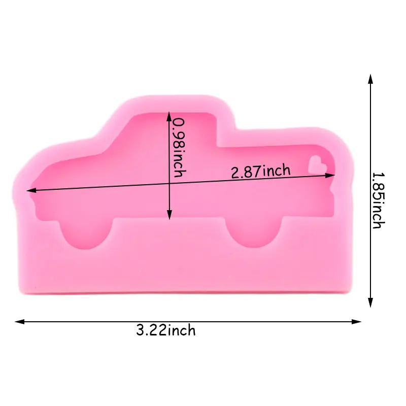 Блестящие Автомобильные силиконовые формы DIY грузовик кольцо для ключей