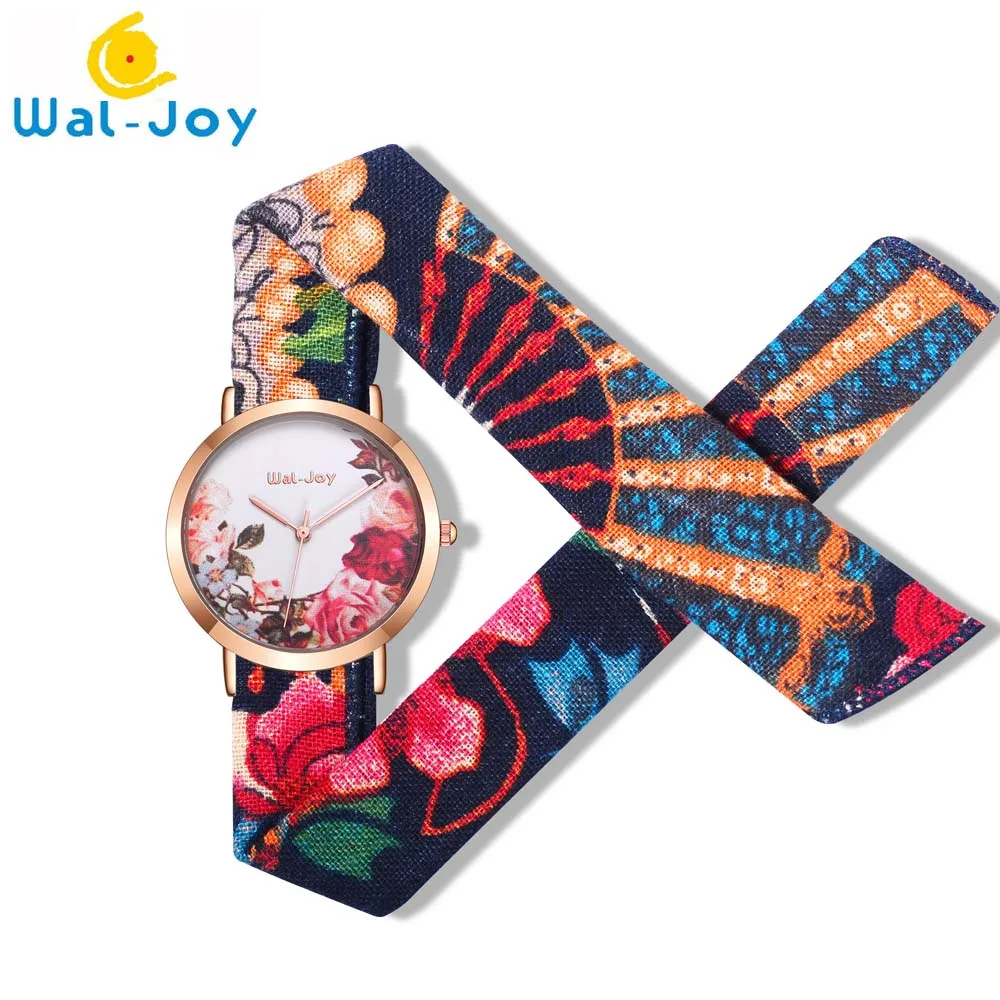 WJ-9020 Wal-Joy Новинка платье с цветочным узором для циферблат часы в подарочной