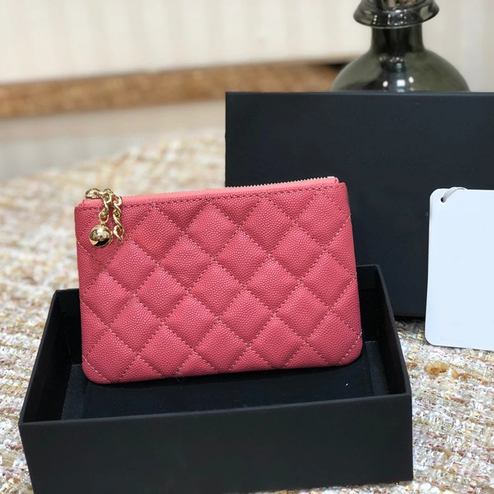 

Classic high-end customized brand-name luxury women's wallets, cowhide caviar card holders, fashionable casual coin purses