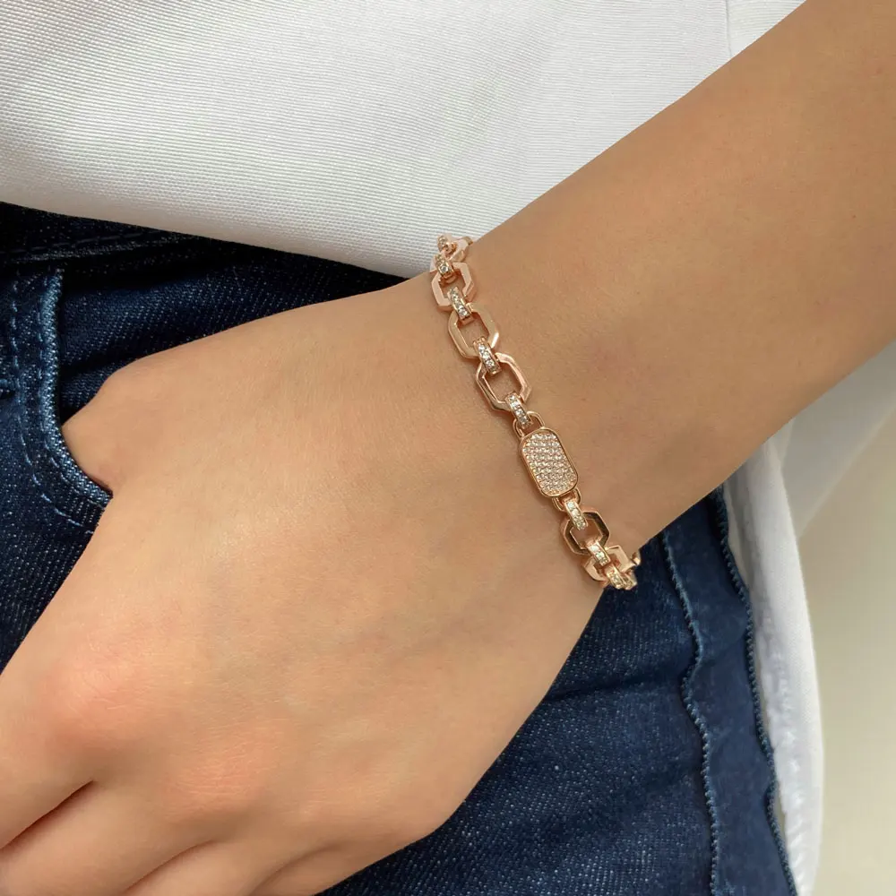 

NEW Fashion Model Baget Silver 925 Bracelets for Women High Quality Gift Luxury Shiny Zircon Jewelry
