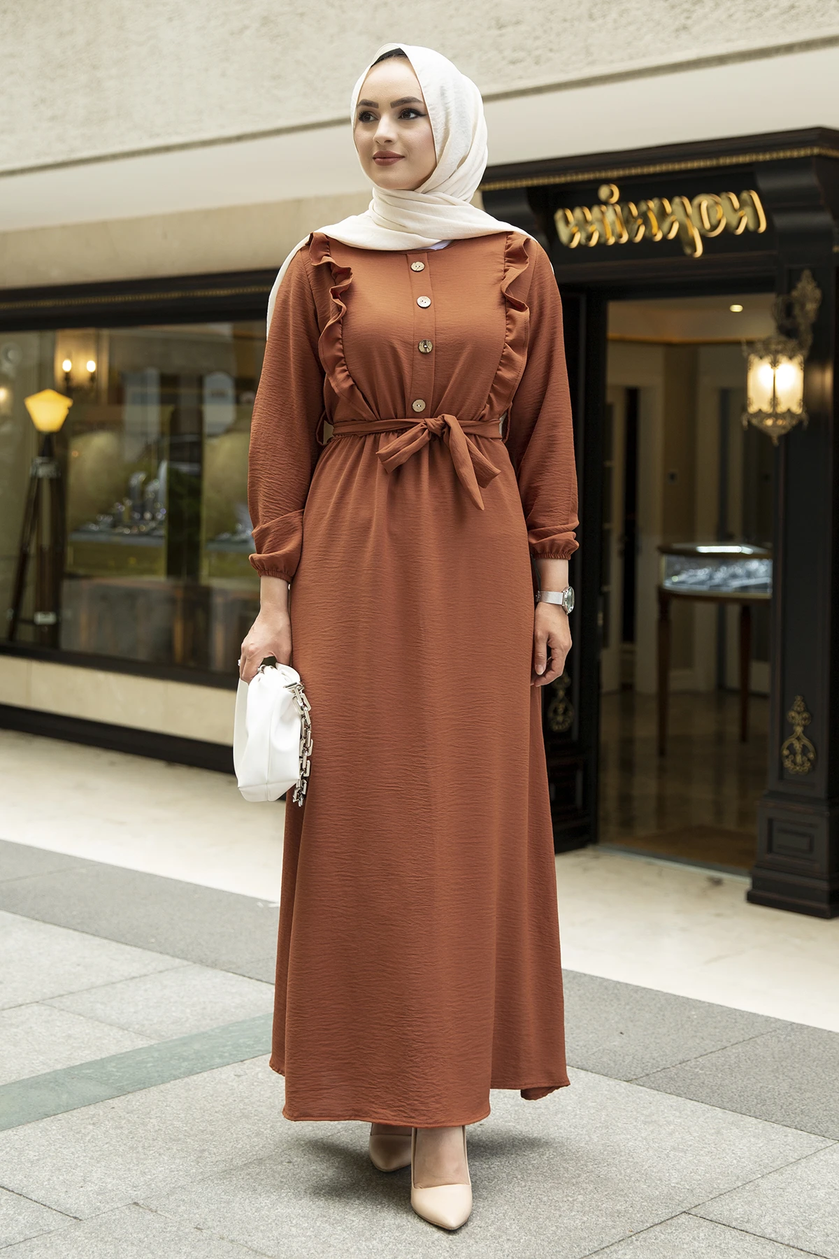 

Women Long Dress Islamic Clothing Muslim Fashion Long Sleeve Spring Summer Caftan Marocain Dubai Abaya Turkey Hijab African Modest Dress Jilbab Arabic Kaftan Morocco Modest Dress Silk Satin Abaya High Quality