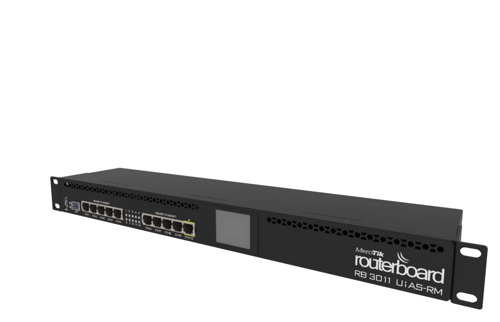 RB3011UiAS-RM 1U стойка 10-гигабитный Ethernet SFP USB 3 0 ЖК-экран выход PoE на порт 10 2x1 4 ГГц ЦП 1 ГБ