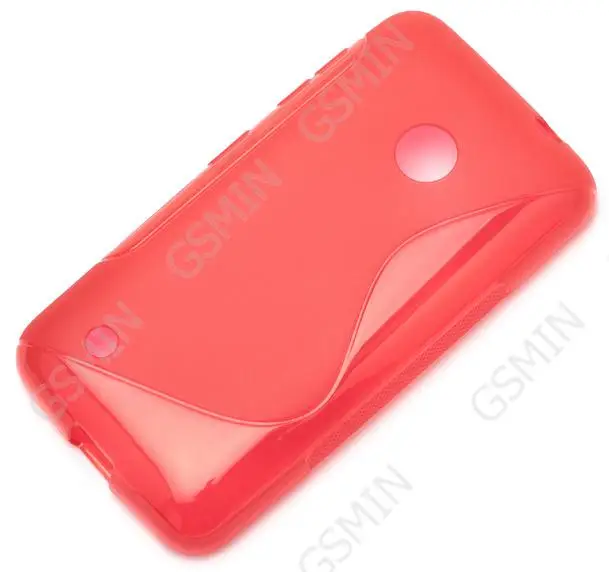 Чехол силиконовый для Nokia Lumia 530 / Dual Sim S-Line TPU (Красный) | Мобильные телефоны и