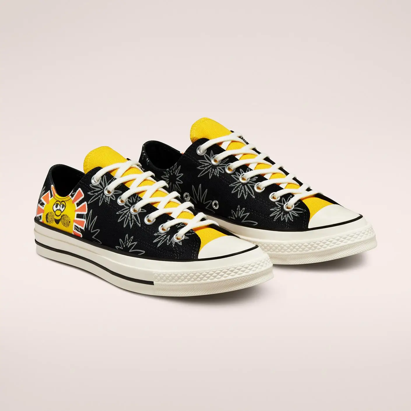 Кроссовки Converse Chuck 70 унисекс спортивная обувь с солнечным цветочным принтом