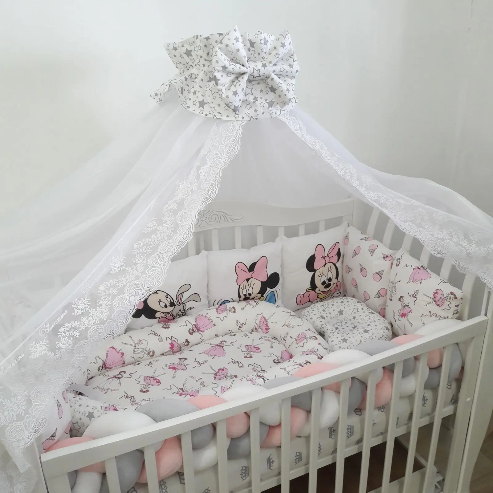 Canopies and mesh bed Valance on over bed Valance mesh crib for baby baby bed children's mamdis