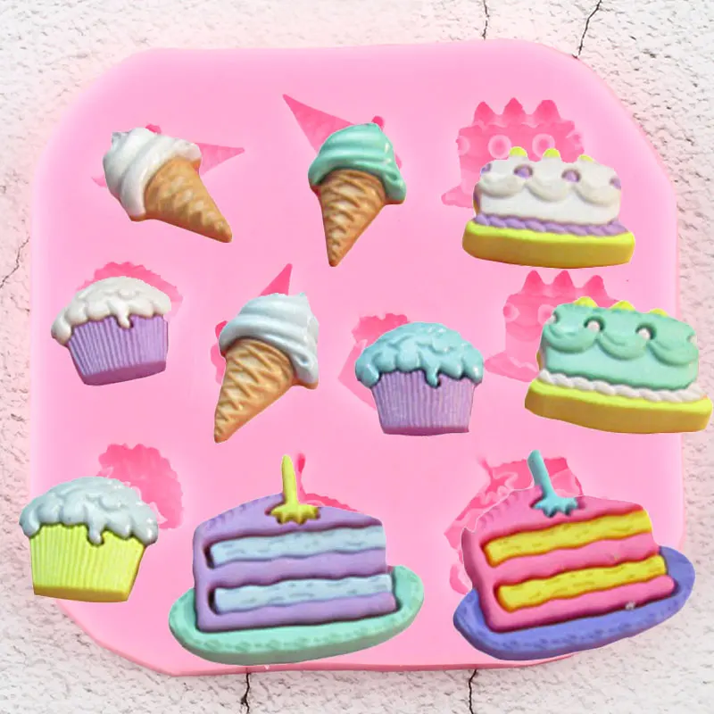 Силиконовая форма для торта мороженого детская вечевечерние кекс Топпер помадки