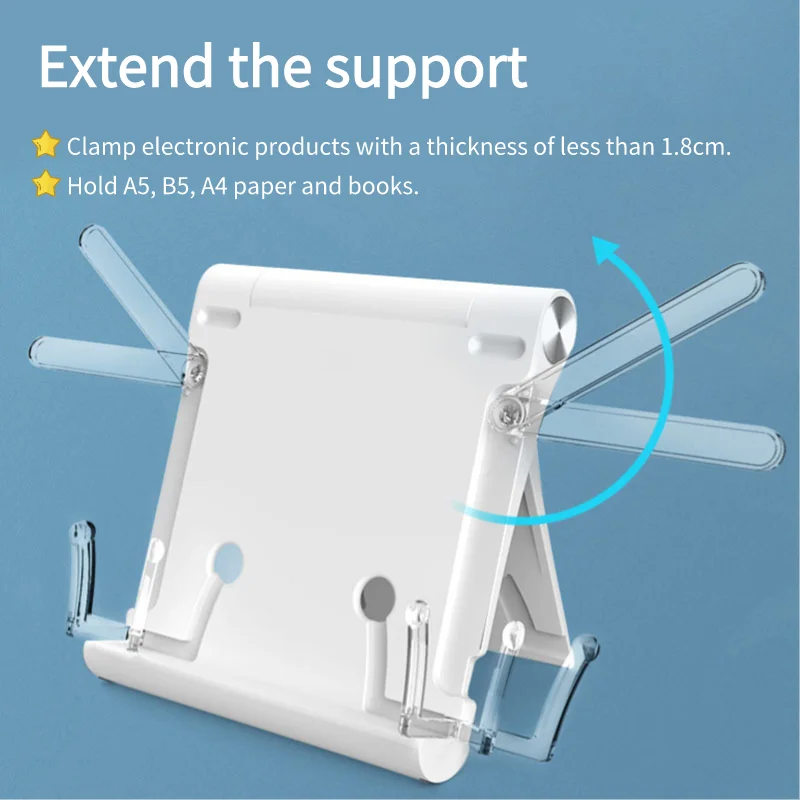 

ABS Portable Book Stand Shelf for Reading Magazine Organizer Office Supplies Adjustable Mini Tablet Holder Stand High-quality