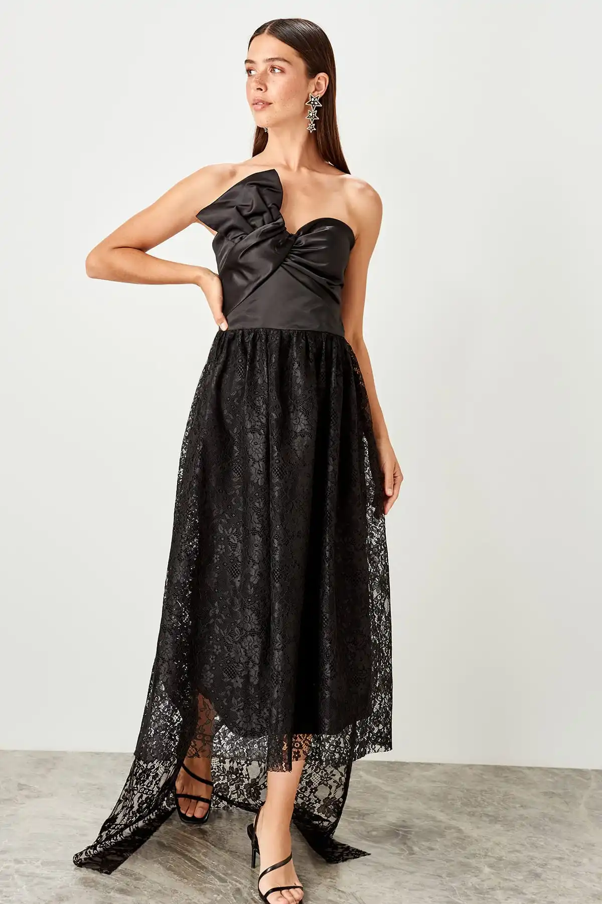 Модное Вечернее платье с воротником TPRSS19VF0049 | Свадьбы и торжества