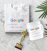 personalized custom google the most handsome father t shirt trophy oscar award gift seti 1