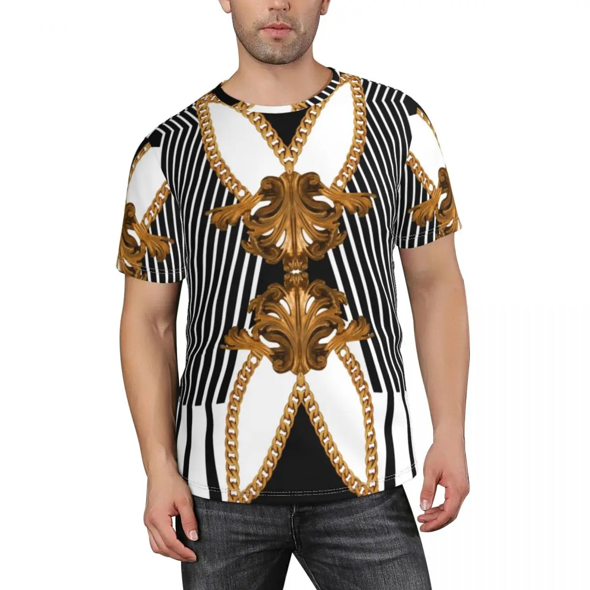 

Men's Summer Tops Shirt Beach TShirt For Men Casual Short Sleeve Clothes T-Shirt Hip Hop 3D Printing O-NeckTop