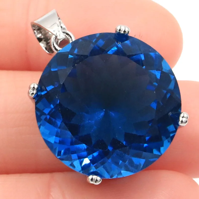 Комплект ювелирных изделий SheCrown из большого круглого драгоценного камня 20 мм