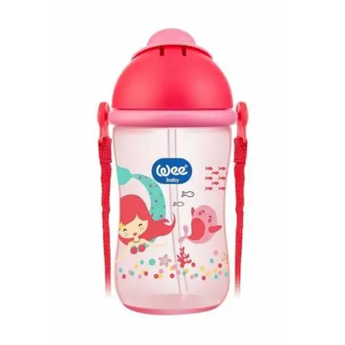 

Straw Glass 380 ml Bottle Pink Wee Baby Original Brand