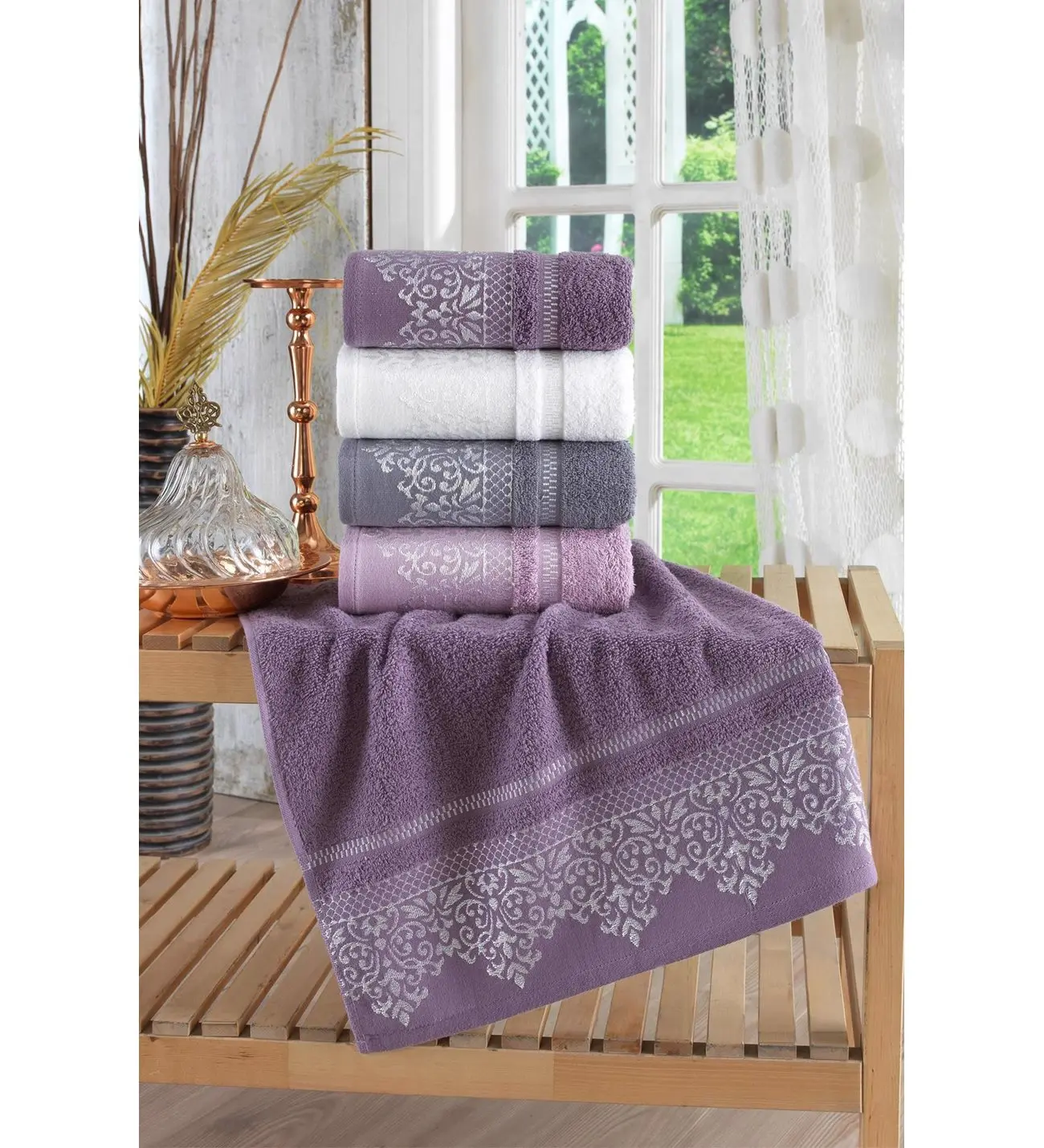 

Hand Face Towel Antibacterial Cotton 50x90 cm 4 Pieces Soft Luxury Home Towel Home Bathroom Textile