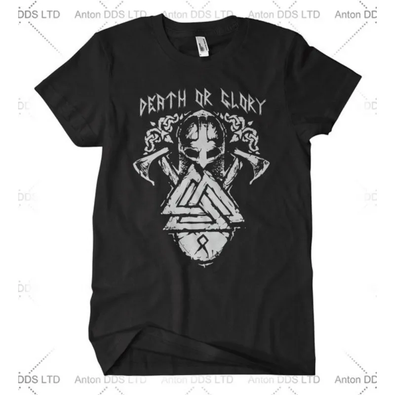 

Men's Summer 2020 Death or Glory Men's Casual T-Shirt Odin Gernen Runen Wikinger Waen Heavy Metal Nord