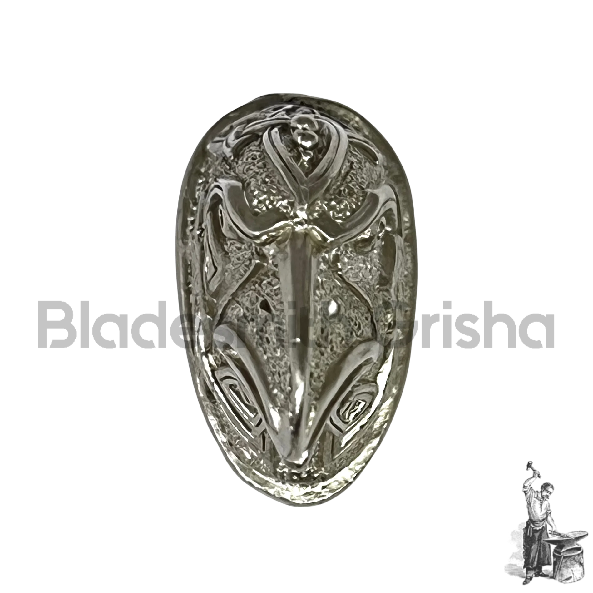 Литое навершие из мельхиора для изготовления пятки рукояти ножа упор пятка ручки