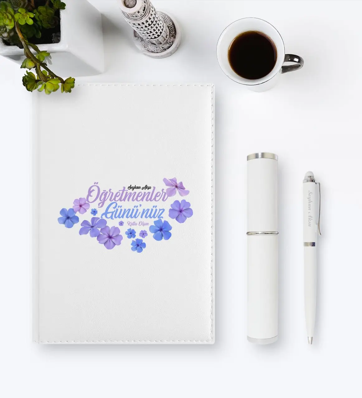 

Personalized Teachers Days Happy 2020 Leather Organizer & Pen Gift Set-3