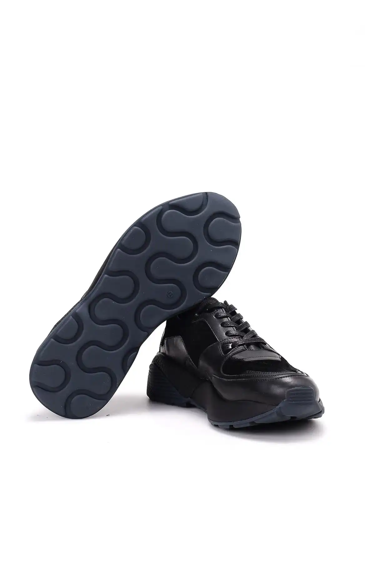 Черные мужские кроссовки из натуральной кожи Derimod | Обувь