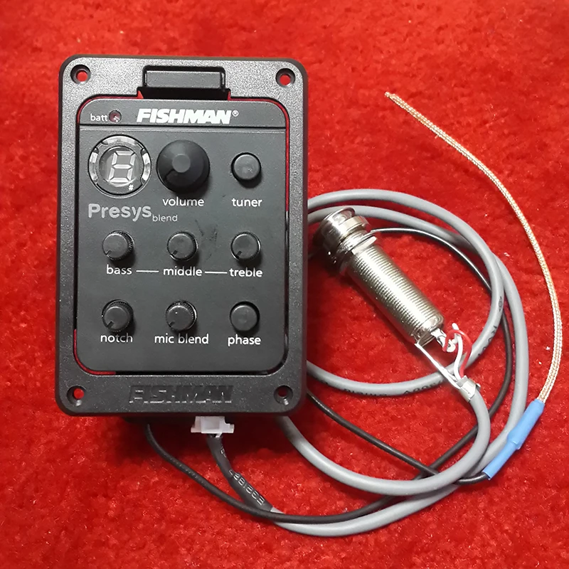 

Top Quality Guitar Pickups Dual Mode Preamp EQ Tuner Piezo Equalizer System With Mic Beat Board FISHMAN Acoustic Folk Guitar
