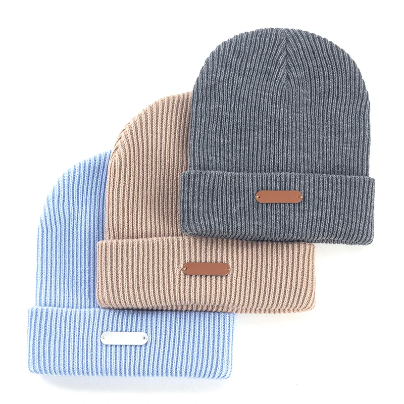 

Geebro Women Fashion New Ribbing Soft Skullies Beanies Hats Men Outdoor Casual Winter Warm Solid Color Elastic New Caps Bonnet