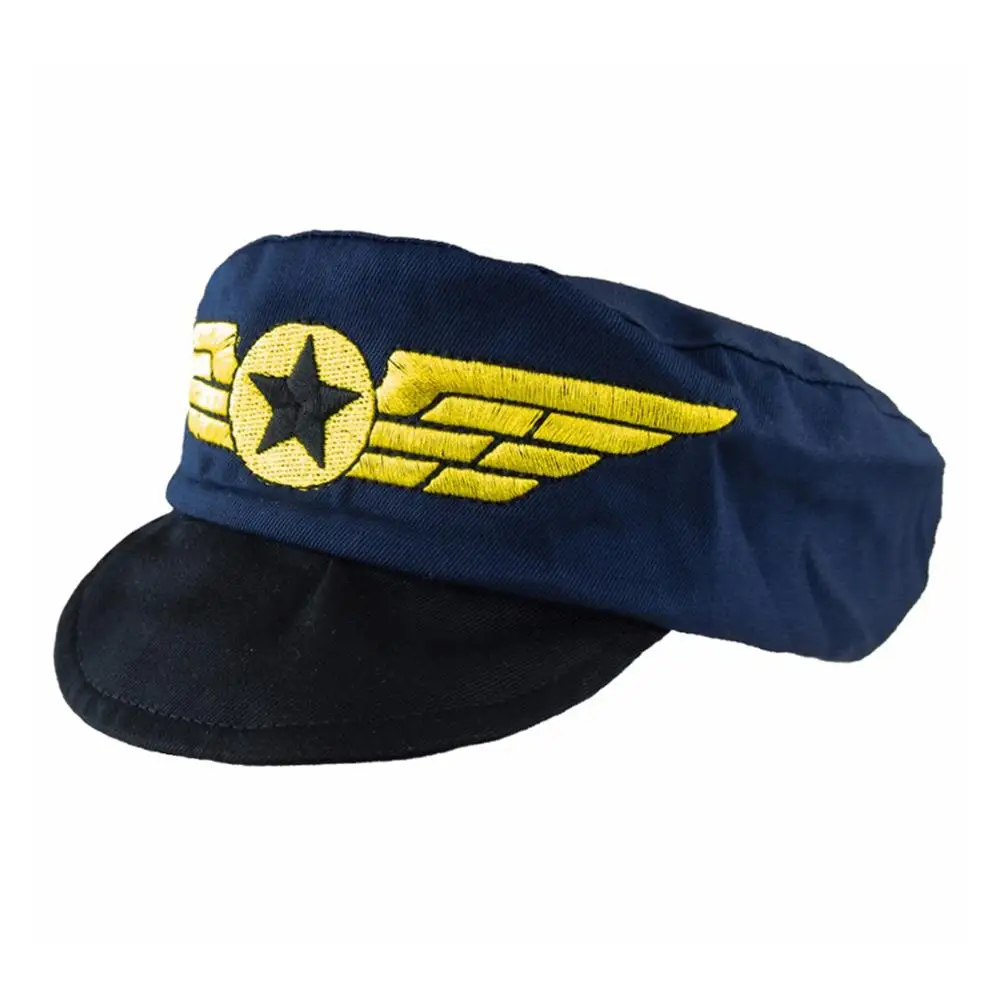 Baby Boy Captain Hats Cute Toddler Pilot Hat Winter Cosplay Style Infant Police Spring Cap Accessories | Детская одежда и обувь