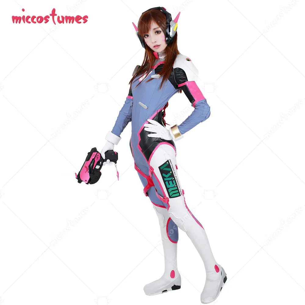 D.Va Hana Song Cosplay Costume Women Halloween Outfit Zentai Bodysuit Jumpsuit |