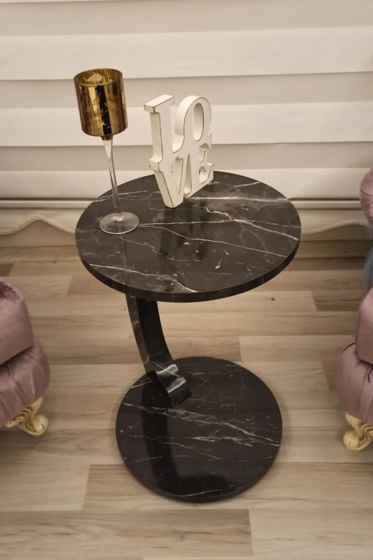 Домашний стол с-образной формой современный декор разобранный кофейный столик