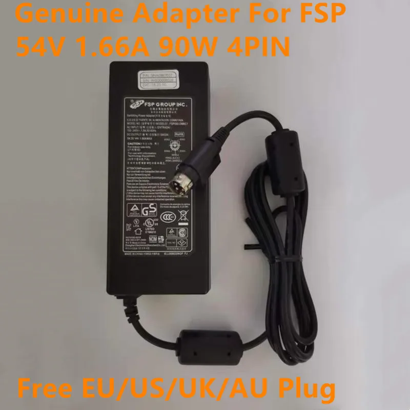 Натуральная FSP FSP090 DMBC1 54в 1.66A 90W 4PIN адаптер переменного тока для ZYXEL GS1900 8HP S1900 8hp 48HP