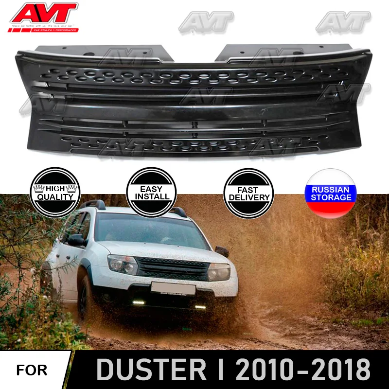 Решетка радиатора для Renault Duster I 2010 ~ 2018 из АБС-пластика декоративный дизайн