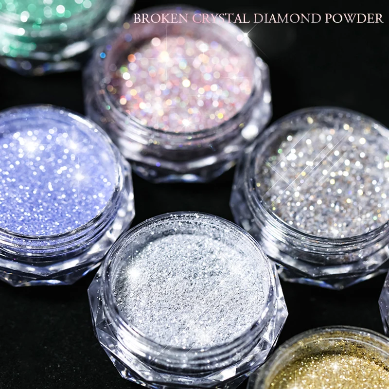 

Holographic Nail Glitter Powder 6 Colors For Nail Art Dipping Powder Chrome Pigment DIY Accessories