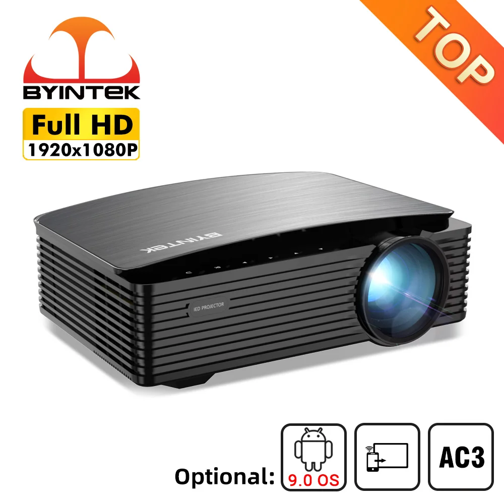 

BYINTEK K25 Full HD 4K 1920x108 0P LCD Android 9,0 Wifi светодиодный проектор видео кинотеатра 1080P для 3D фильмов смартфонов планшетных ПК