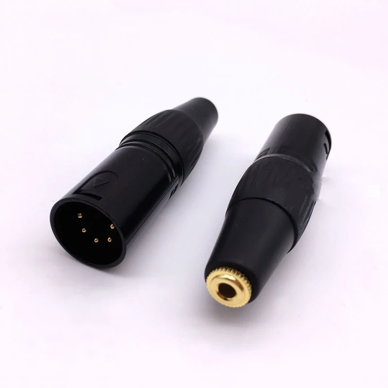 3.5mm Headphone Female to 5 Pin XLR Male Camera Monitoring Headphone Extension Connector 5P XLR to 3.5mm Female