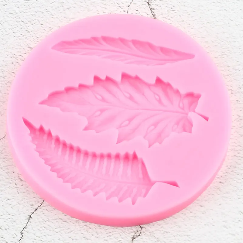 Силиконовая форма в виде листьев 3D Кристаллы ручной работы Носок с кекс фигурки