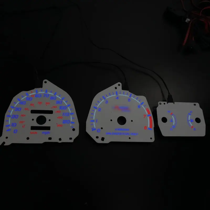 DASH EL Glow Gauge для CRX 1990 1991 руководство по версии США обратное свечение белого лица