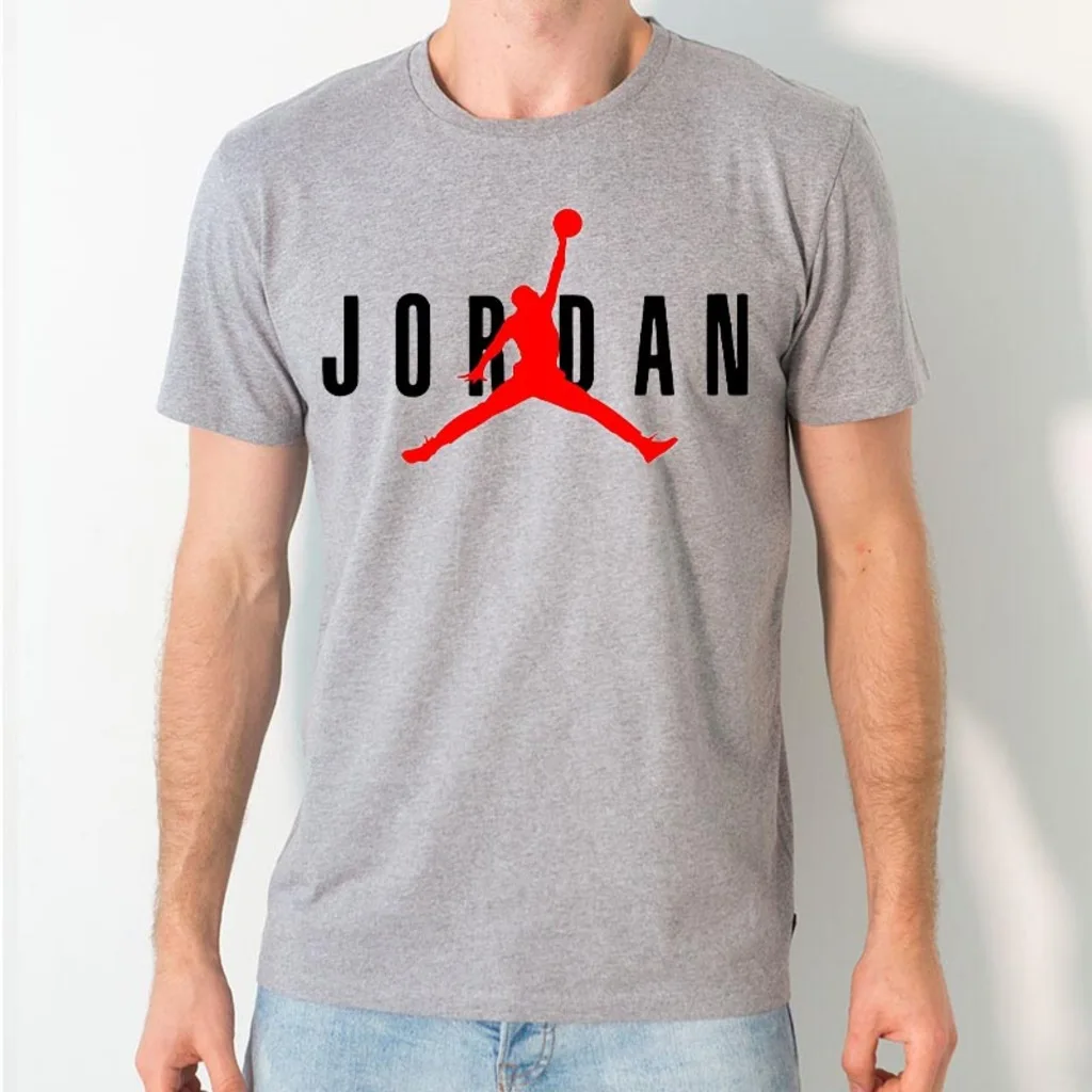 Футболка Jordan серый унисекс | Мужская одежда